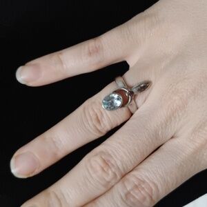 .925 Silver Sky Topaz Ring, Size 6 / 16.5mm